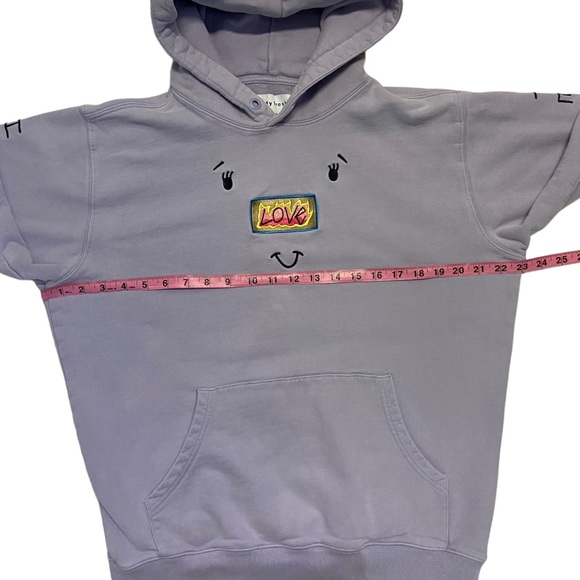 Teddy Fresh Love Face Purple Hoodie Sweatshirt Embroidered S - Picture 10 of 13
